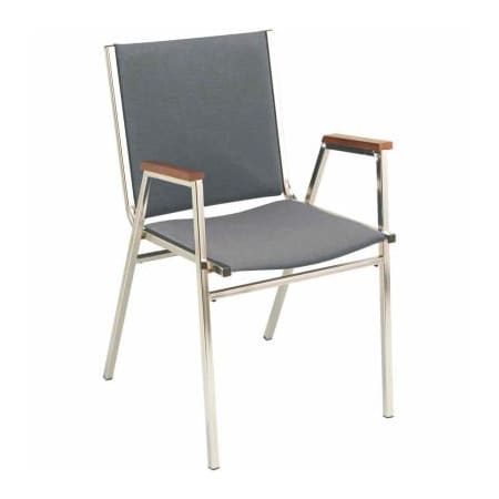 Kfi KFI Stack Chair With Arms - Fabric -1" thick Seat Gray Fabric 411CH-1501 GREY FABRIC